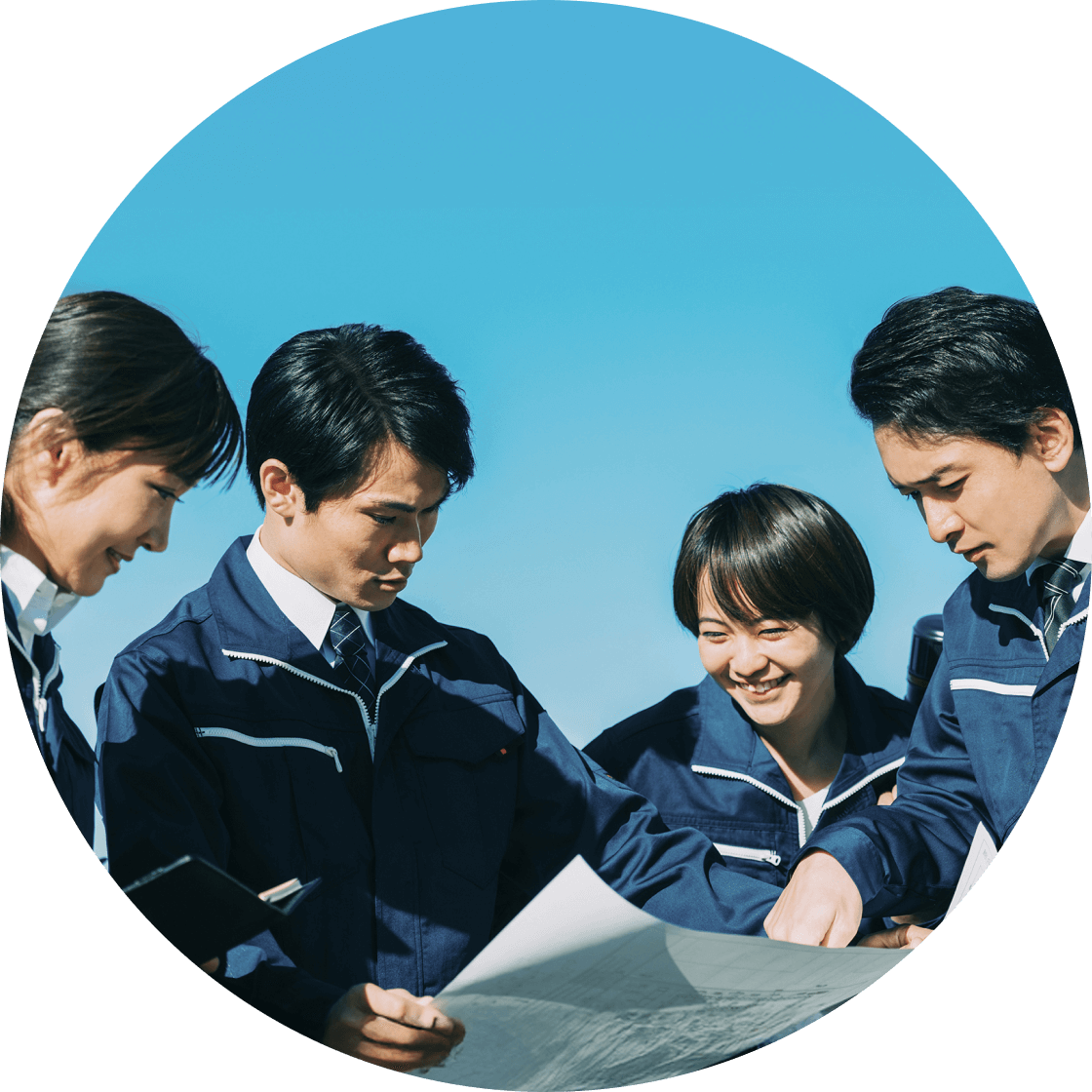 笑顔の社員
